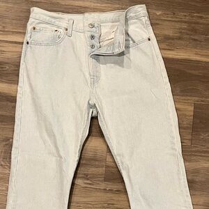 Levi's® 501 High Rise Cropped Straight Leg Jeans W31L26